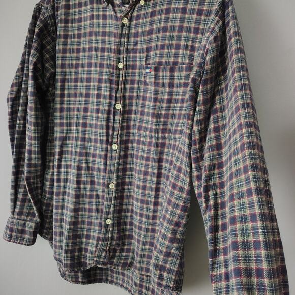 Vintage Tommy Hilfiger Mens button down flannel M - Picture 4 of 5